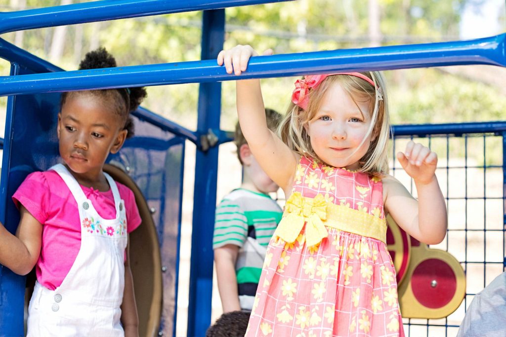 Childcare students on playground at Ardent Preschool and Daycare in Birmingham and Huntsville Alabama