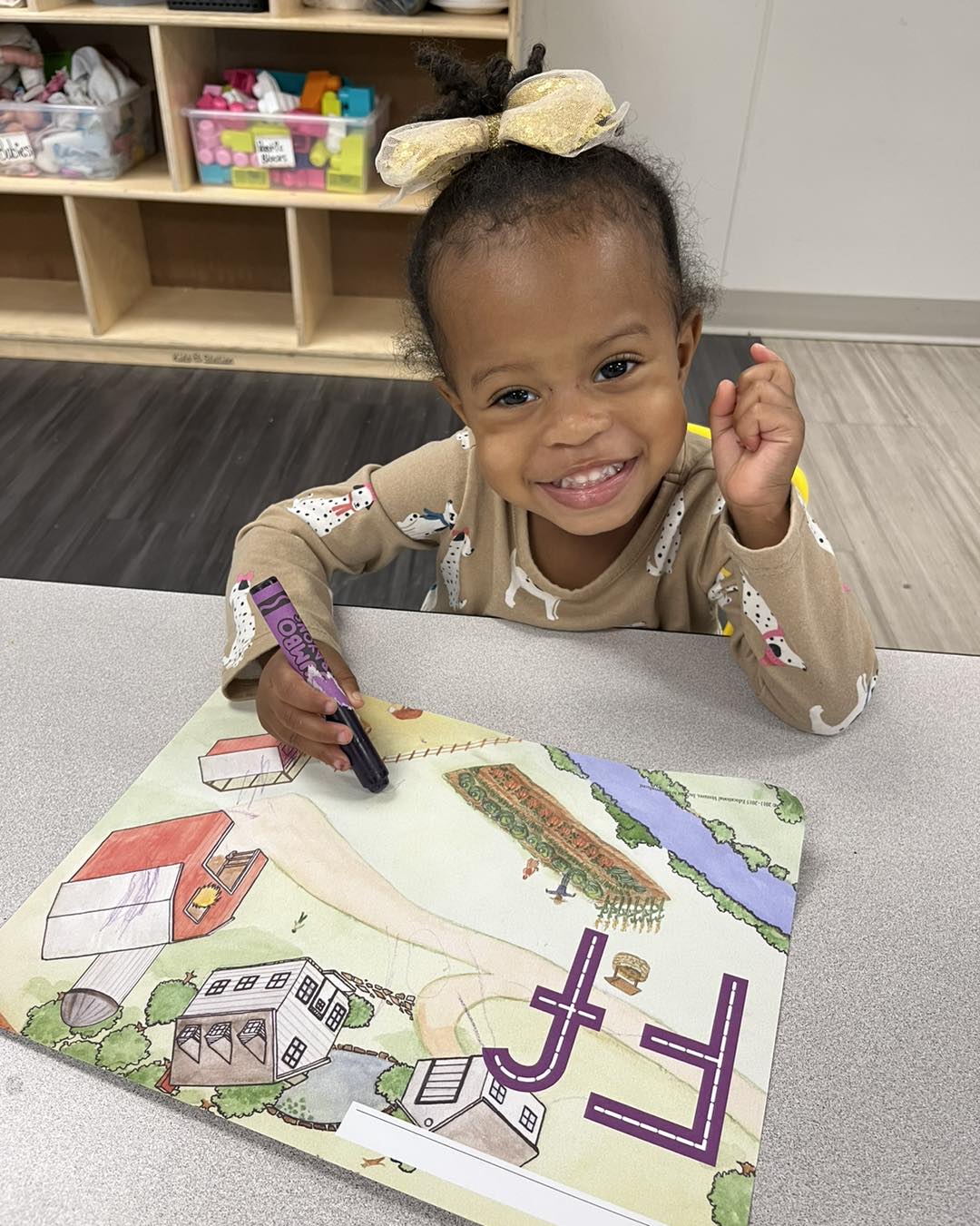 Child engaged in phonics lesson at Ardent Preschool & Daycare – Clift Farms in Madison, Alabama