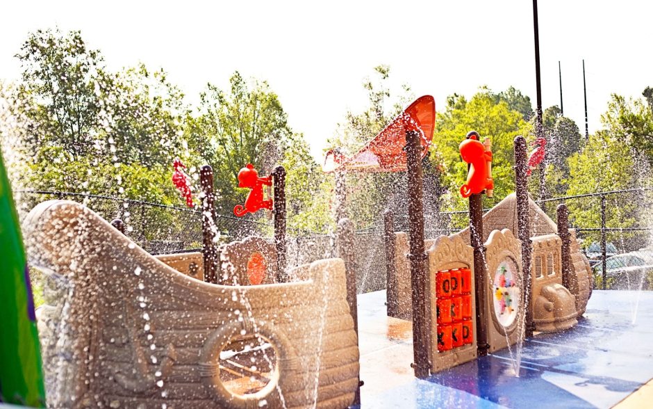 Childcare splash pad at Ardent Preschool and Daycare in Birmingham and Huntsville Alabama